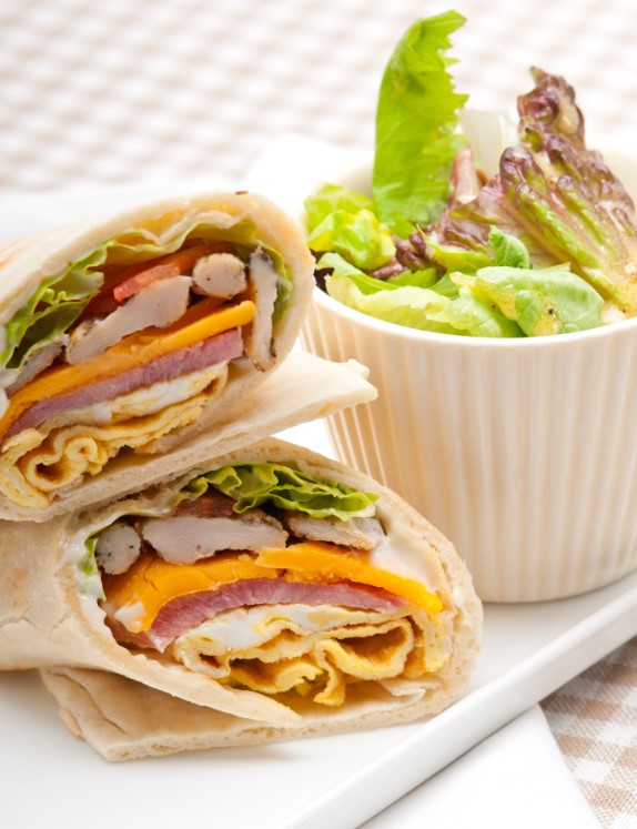 wraps and salad
